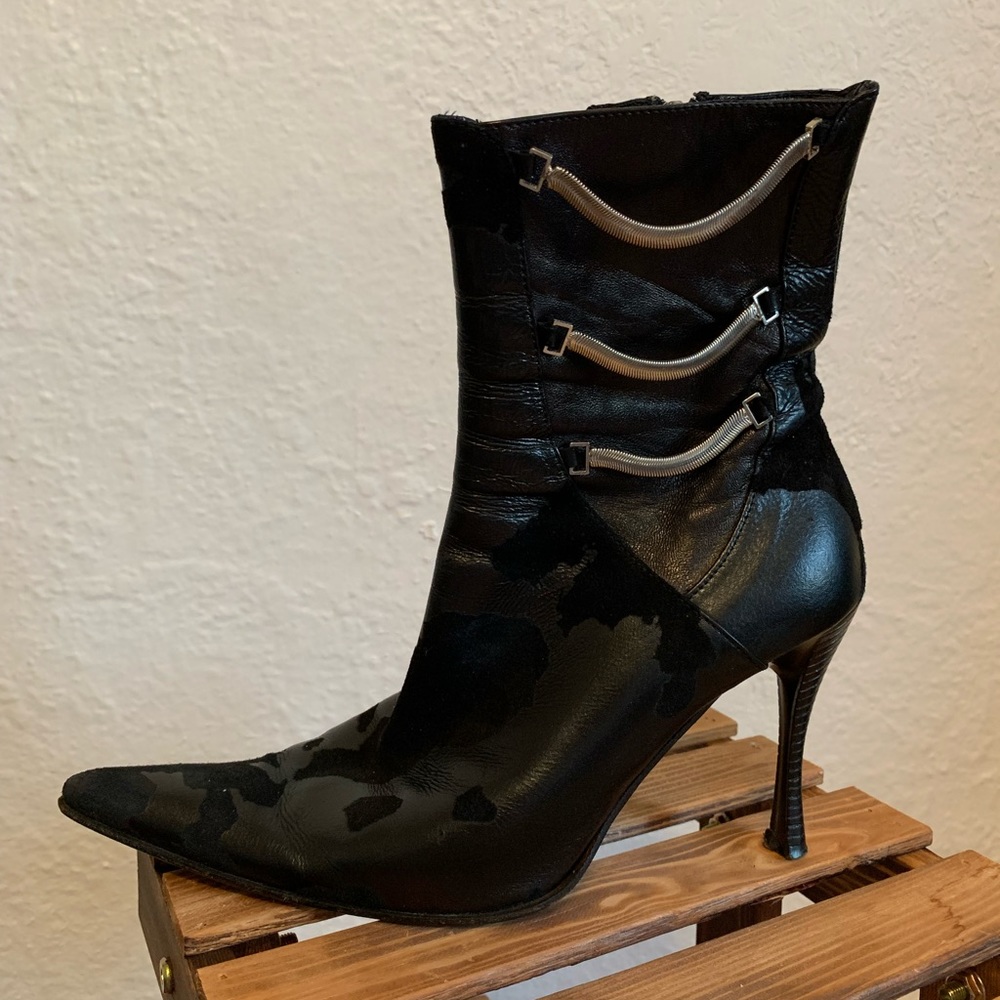 Italian leather booties Size 37.5